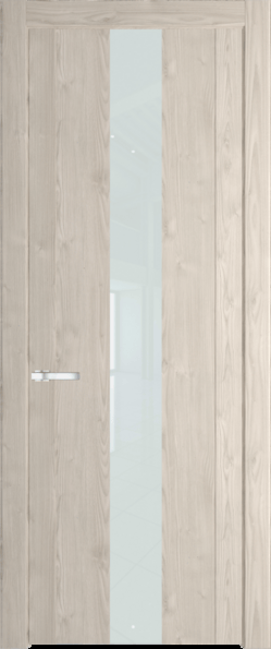 Межкомнатная дверь Profil Doors 1.9 N Lacobel Белый лак Каштан светлый
