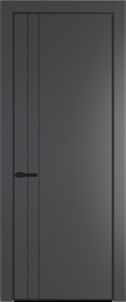 Межкомнатная дверь Profil Doors 12 PA Черный матовый RAL9005 Графит (Pantone 425С)