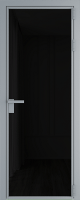 Алюминиевая дверь Profil Doors 1 AG Серебро Черный триплекс