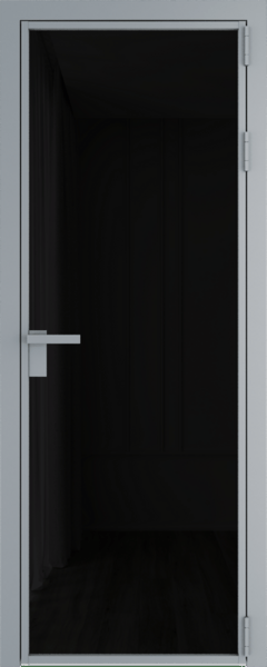 Алюминиевая дверь Profil Doors 1 AG Серебро Черный триплекс