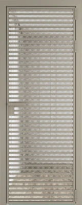 Алюминиевая дверь Profil Doors 12 AG Никель матовый Ромб белый