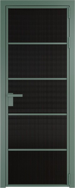 Алюминиевая дверь Profil Doors 14 AG Зеленый воск Мору черное