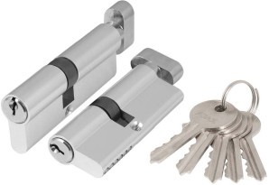 Цилиндровый Ajax (Аякс) механизм (AZ102/80) AZ1002Knob80 (35+10+35) CP хром