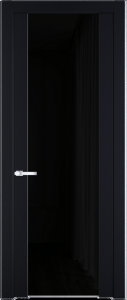Межкомнатная дверь Profil Doors 1.13 P Черный триплекс Нэви Блу (RAL 7016)
