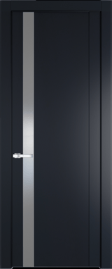 Межкомнатная дверь Profil Doors 1.2 P Монохром серебро (серебро матлак) Нэви Блу (RAL 7016)