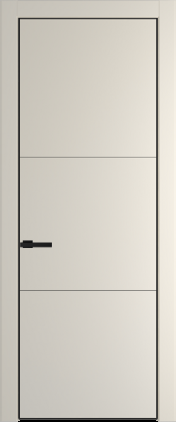 Межкомнатная дверь Profil Doors 13 PE Кремовая Магнолия (RAL 120-04) Черный матовый RAL9005