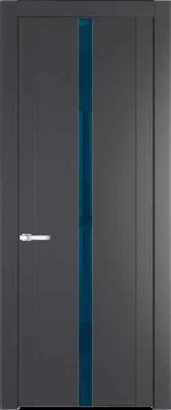 Межкомнатная дверь Profil Doors 1.8 P Зеркало синее Графит (Pantone 425С)