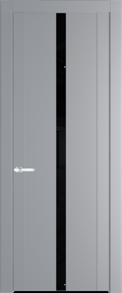 Межкомнатная дверь Profil Doors 1.8 P Lacobel Черный лак Смоки (RAL 870-02)