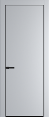 Межкомнатная дверь Profil Doors Orange 1 PE.O Лайт Грей (RAL 870-01) Черный матовый RAL9005