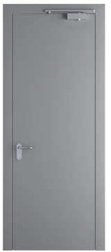 Противопожарная дверь Profil Doors PT 1 эмаль Смоки (RAL 870-02)