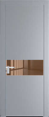Межкомнатная дверь Profil Doors 17 PA Серебро Зеркало бронзовое Смоки (RAL 870-02)