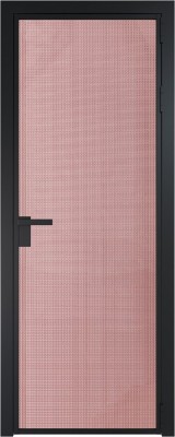 Алюминиевая дверь Profil Doors 1 AG Черный матовый RAL9005 Кризет Розовый