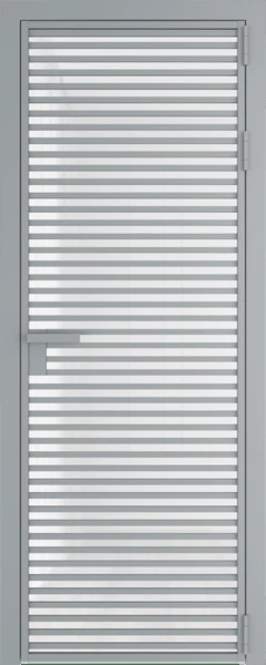 Алюминиевая дверь Profil Doors 12 AG Серебро Белый триплекс