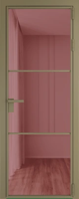 Алюминиевая дверь Profil Doors 13 AG Шампань Розовое шпион