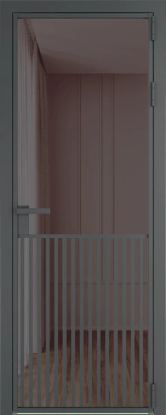 Алюминиевая дверь Profil Doors 15 AG Серая ночь Золотистая бронза