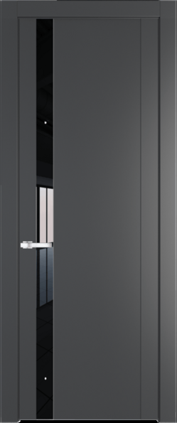 Межкомнатная дверь Profil Doors 1.2 P Черный лак Графит (Pantone 425С)