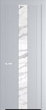 Межкомнатная дверь Profil Doors 1.9 P Нефи белый узор серебро Лайт Грей (RAL 870-01)