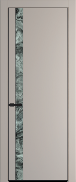 Межкомнатная дверь Profil Doors 18 PE Атриум серебро Сэнд Черный матовый RAL9005