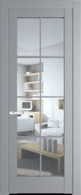 Межкомнатная дверь Profil Doors 4.1.2 (p.8) Смоки (RAL 870-02) Прозрачное