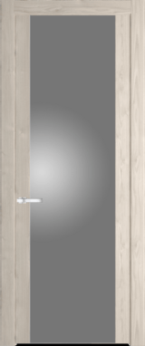 Межкомнатная дверь Profil Doors 1.7 N Lacobel Серебряный лак Каштан светлый