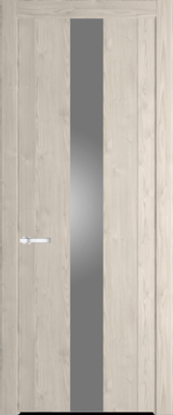 Межкомнатная дверь Profil Doors 1.9 N Lacobel Серебряный лак Каштан светлый