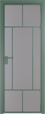 Алюминиевая дверь Profil Doors 10 AG Зеленый воск Монохром серый