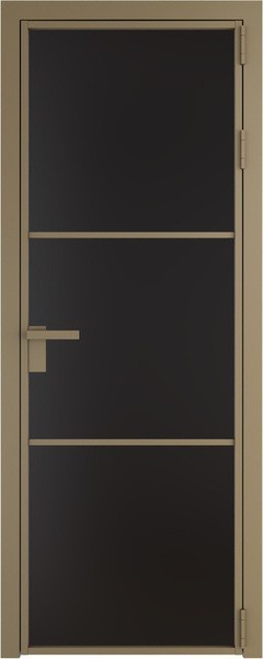 Алюминиевая дверь Profil Doors 13 AG Шампань Монохром черный