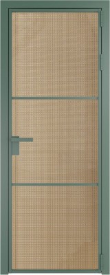 Алюминиевая дверь Profil Doors 13 AG Зеленый воск Кризет Золото
