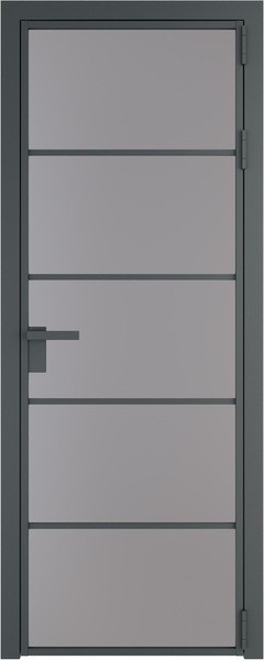 Алюминиевая дверь Profil Doors 14 AG Серая ночь Монохром серый