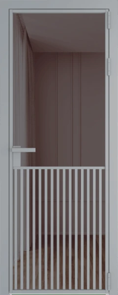Алюминиевая дверь Profil Doors 15 AG Серебро Золотистая бронза
