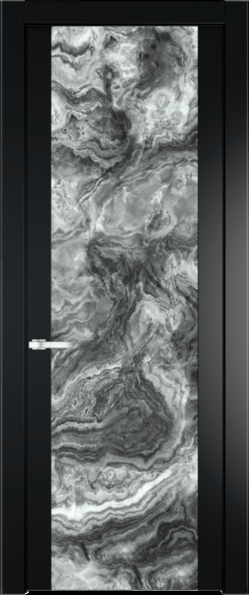 Межкомнатная дверь Profil Doors 1.7 P Атриум серебро Блэк