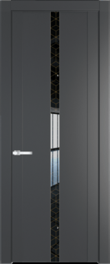 Межкомнатная дверь Profil Doors 1.8 P Лоран узор золото Графит (Pantone 425С)