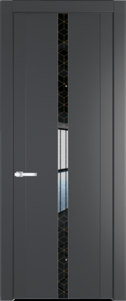 Межкомнатная дверь Profil Doors 1.8 P Лоран узор золото Графит (Pantone 425С)