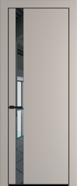 Межкомнатная дверь Profil Doors 18 PE Зеркало Сэнд Черный матовый RAL9005
