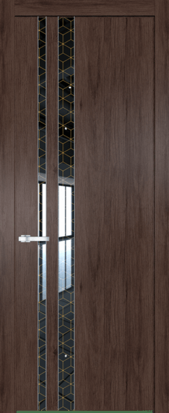 Межкомнатная дверь Profil Doors 20 NW Лоран узор золото Дуб Тобакко