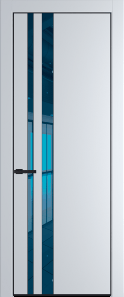 Межкомнатная дверь Profil Doors 20 PA Черный матовый RAL9005 Зеркало Blue Сэнд