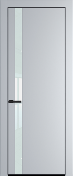 Межкомнатная дверь Profil Doors Orange 18 PE.O Белый лак Лайт Грей (RAL 870-01) Черный матовый RAL9005