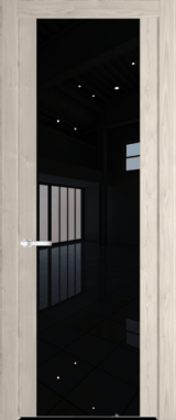 Межкомнатная дверь Profil Doors 1.7 N Lacobel Черный лак Каштан светлый