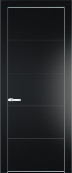 Межкомнатная дверь Profil Doors 15 PA Серебро Блэк