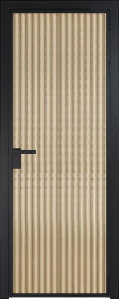 Алюминиевая дверь Profil Doors 1 AG Черный матовый Мору Золото