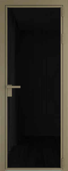 Алюминиевая дверь Profil Doors 1 AG Шампань Черный триплекс