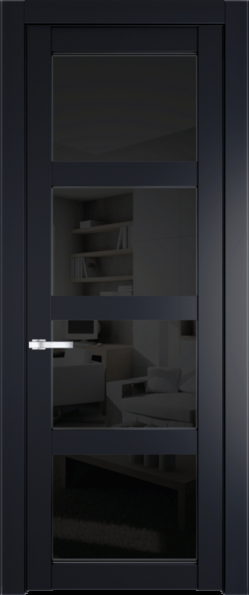 Межкомнатная дверь Profil Doors 1.4.2 PD Черное тонированное Нэви Блу (RAL 7016)