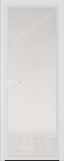 1AV Белый матовый RAL9003 стекло Прозрачное