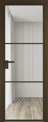Алюминиевая дверь Profil Doors 13 AG Деорэ Ромб белый
