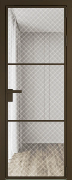 Алюминиевая дверь Profil Doors 13 AG Деорэ Ромб белый