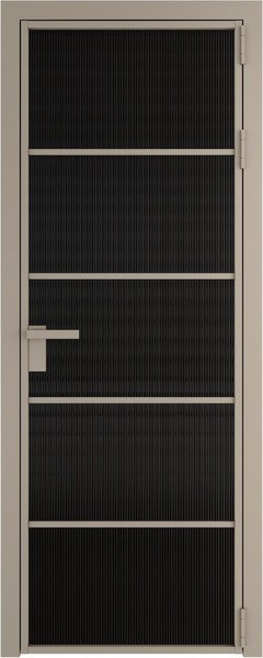 Алюминиевая дверь Profil Doors 14 AG Никель матовый Мору черное