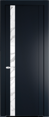 Межкомнатная дверь Profil Doors 1.2 P Нефи белый узор серебро Нэви Блу (RAL 7016)