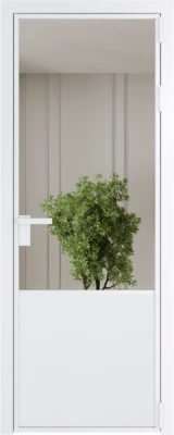 Алюминиевая дверь Profil Doors 19 AG Вайт Зеркало