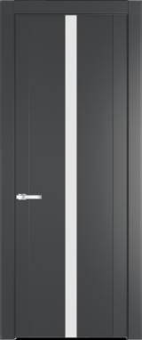 Межкомнатная дверь Profil Doors 1.8 P Монохром белый просветленный Графит (Pantone 425С)