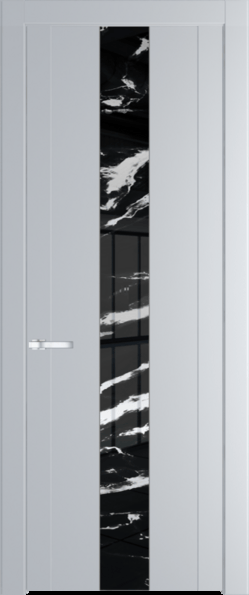Межкомнатная дверь Profil Doors 1.9 P Нефи черный узор серебро Лайт Грей (RAL 870-01)